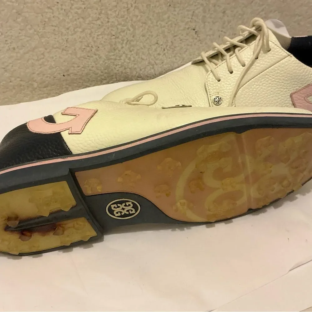 G/FORE Men’s Quarter G Gallivanter Golf Shoes 12/45 Oxfords with Pink Accent